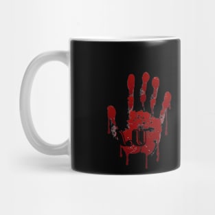 creepy bloody hand C.A.U (creepy and unexplained) Mug